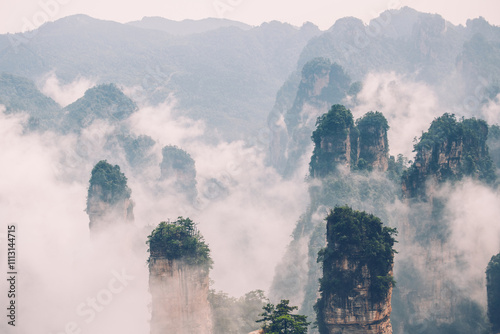 Zhangjiajie National Forest Park, located in the Hunan province of south-central China.