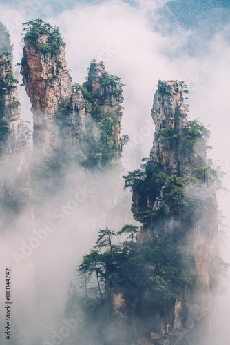 Zhangjiajie National Forest Park, located in the Hunan province of south-central China.