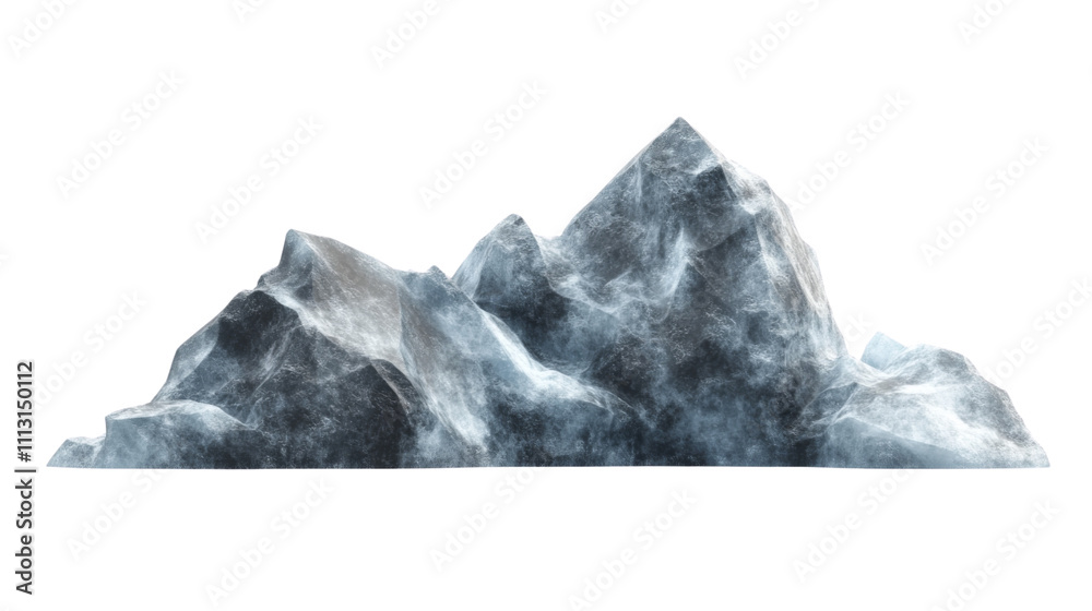 Naklejka premium Icebergs transparent background