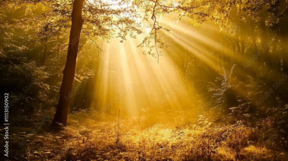 8.A sunlit forest with a mixture of tall trees and dense underbrush. The warm sunlight cascades through the branches, casting a golden hue over the terrestrial plants below. The forest floor is 8.A sunlit forest with a mixture of tall trees and dense underbrush. The warm sunlight cascades through the branches, casting a golden hue over the terrestrial plants below. The forest floor is