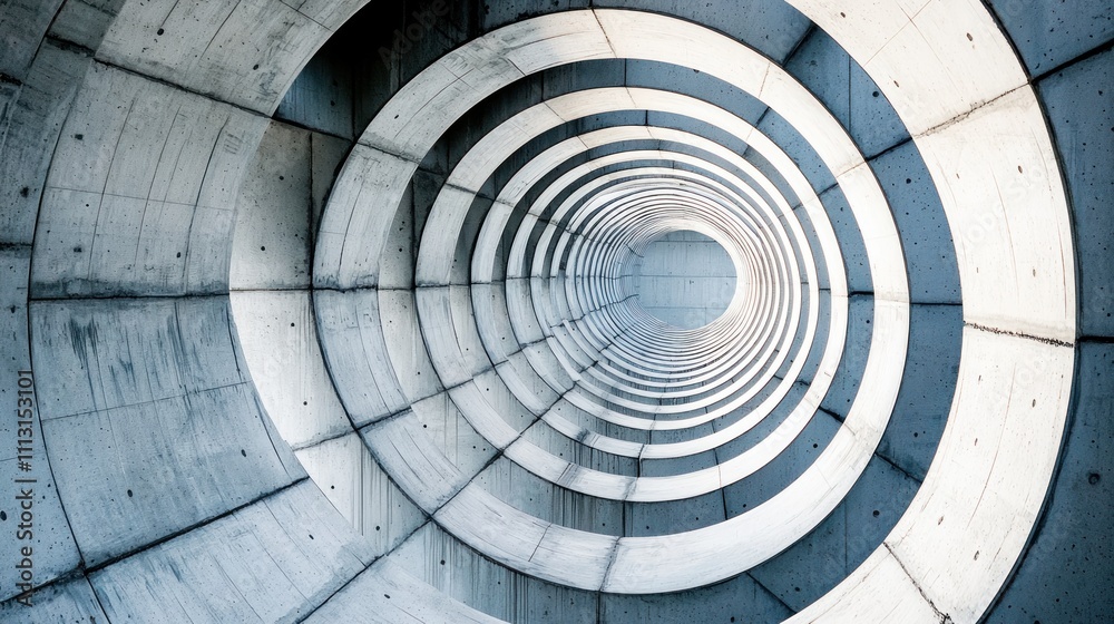 A series of concentric circular patterns on a modern architectural building, creating a geometric design A series of concentric circular patterns on a modern architectural building, creating a geometric design
