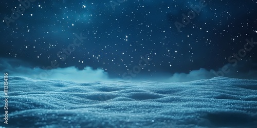 Magical Winter Night  Snowscape Under Starlit Sky