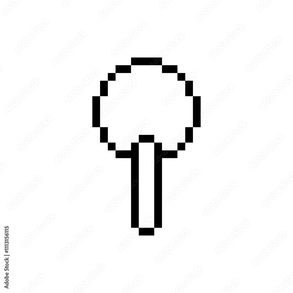 Fototapeta premium tree plant outline pixel art