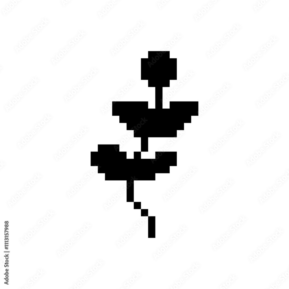 Obraz premium leaf pixel art for your needs