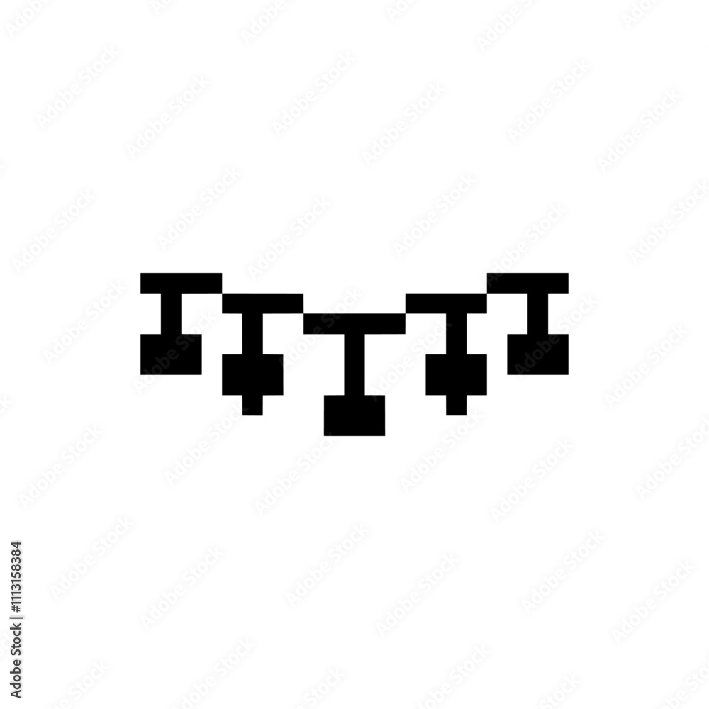 Obraz premium abstract shape retro pixel art