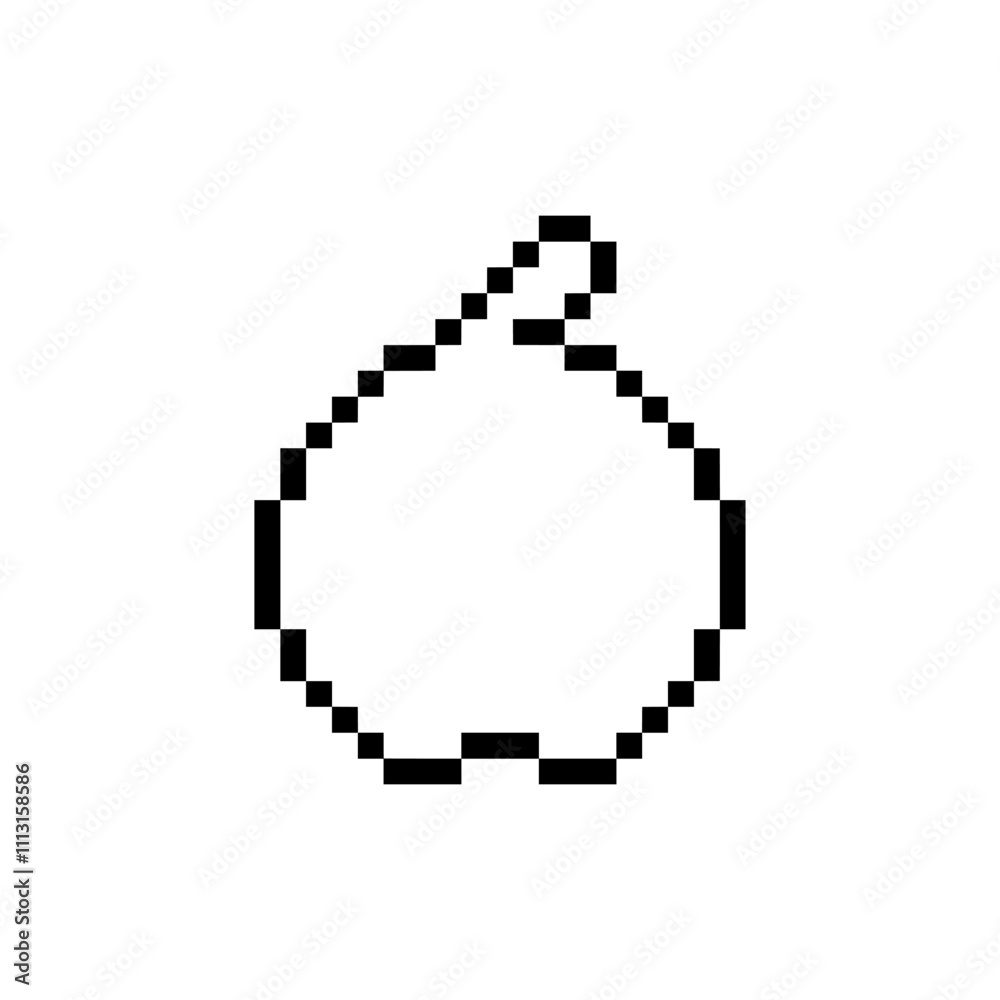 Fototapeta premium apple outline simple pixel art