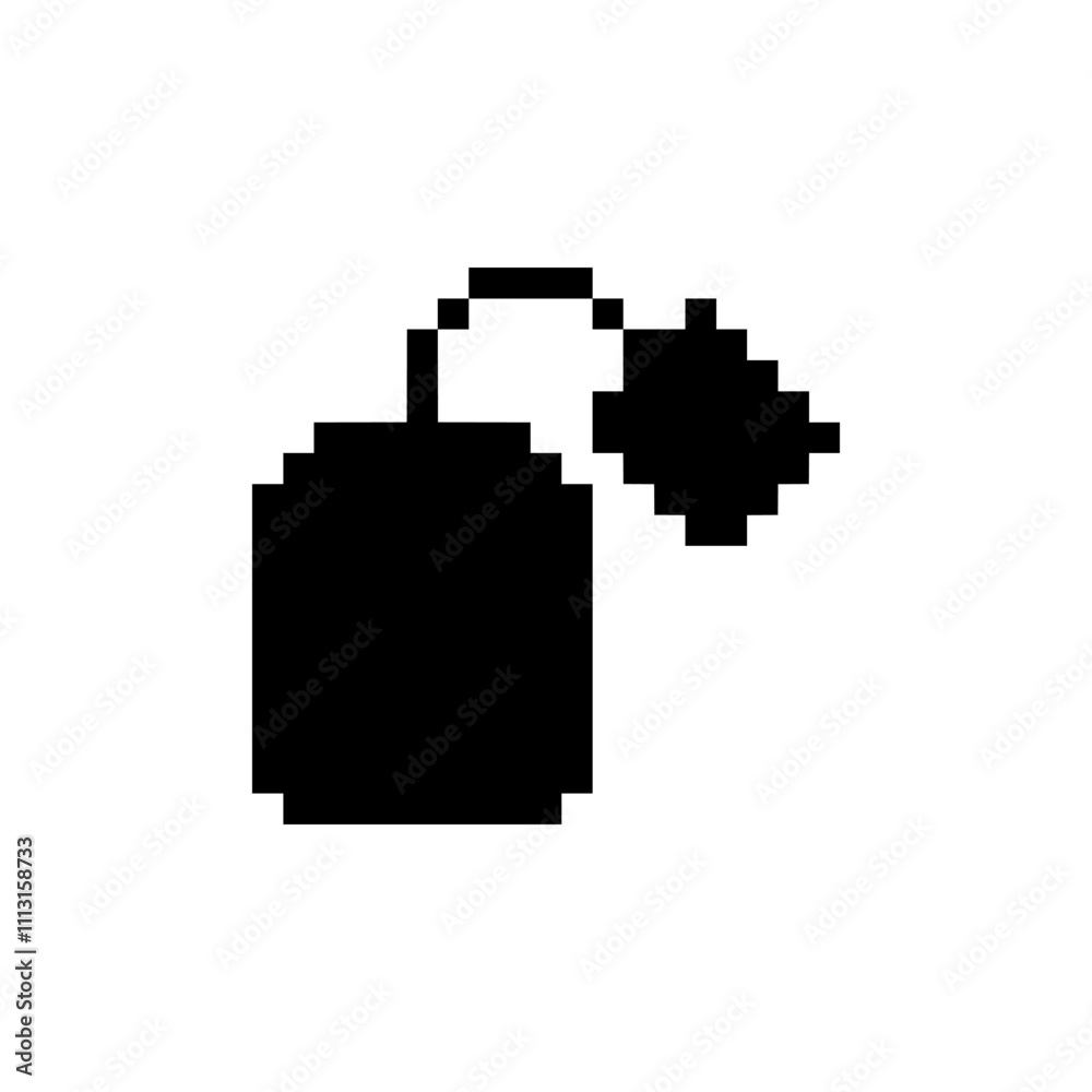 Obraz premium tea bag pixel art for your needs 