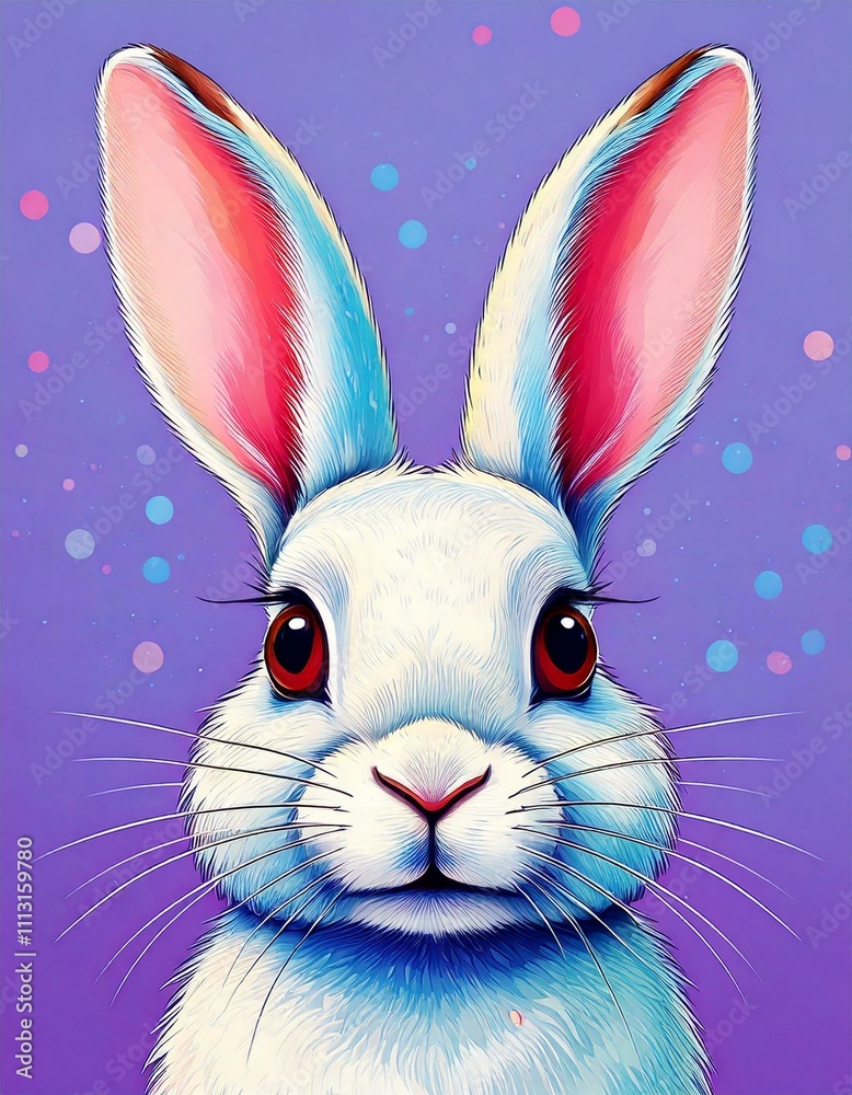 Fototapeta premium easter bunny rabbit illustration