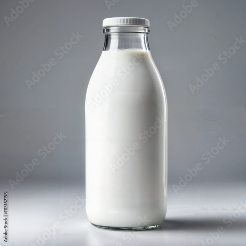 bottle of milk isolated