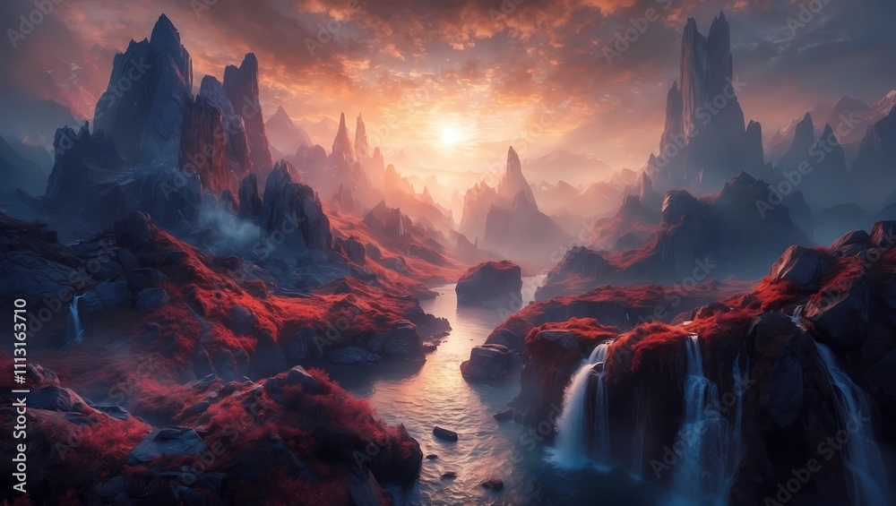 Fototapeta premium 4k illustration immersive wallpaper background