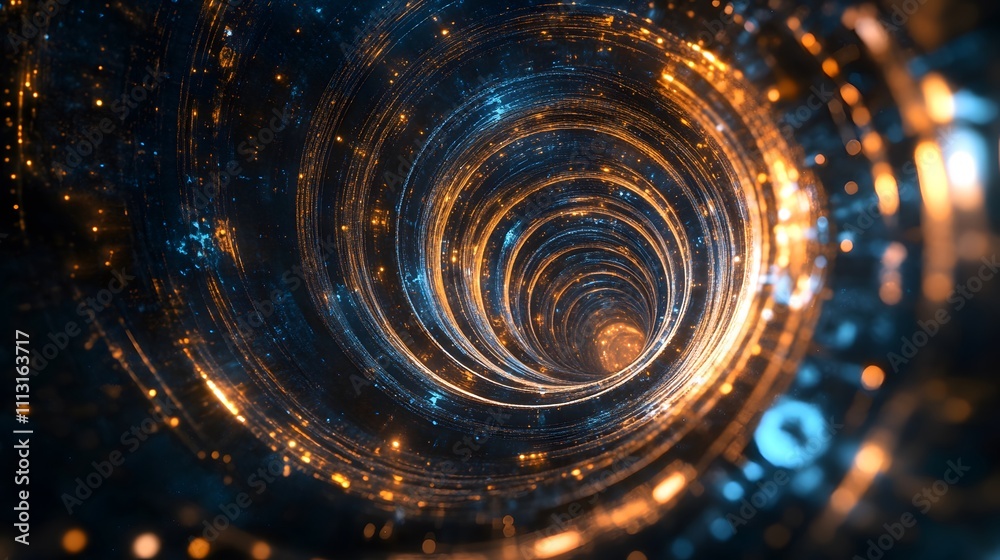 Abstract swirling cosmic tunnel of light and energy Abstract swirling cosmic tunnel of light and energy