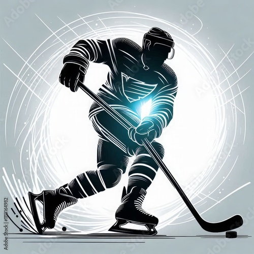 Ice and Fire: The Spirit of a Hockey Player photo