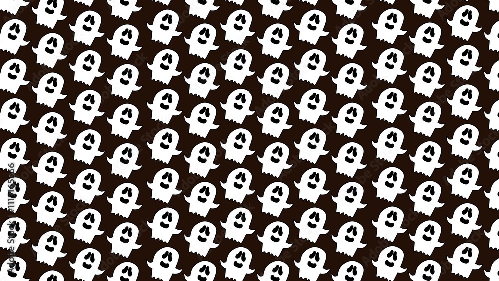 Halloween pattern background illustration of ghost Halloween pattern background illustration of ghost