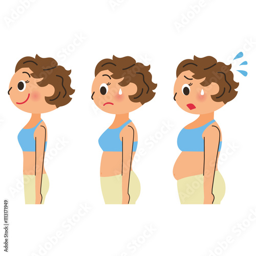 痩せてる女性から太ってしまった女性