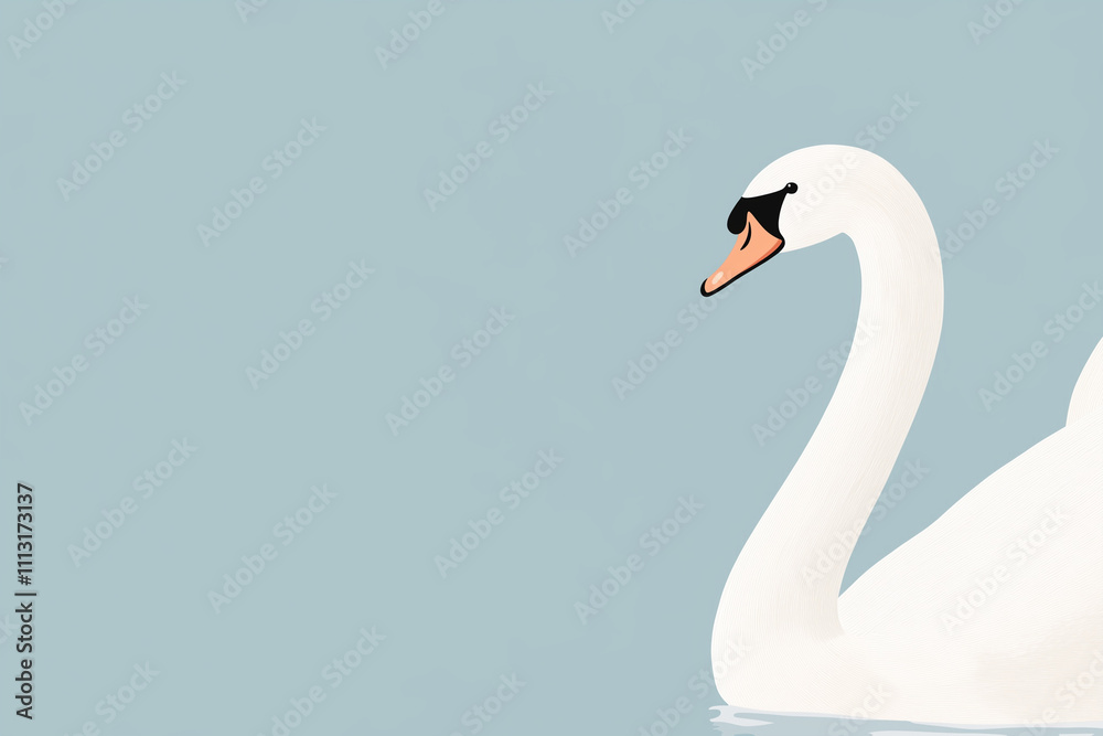 Fototapeta premium Dreamy and Elegant White Swan Concept