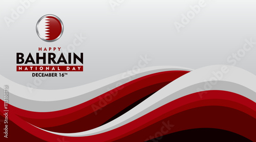 Bahrain National Day Background. Bahrain national day celebration template with flag. suitable for banners, posters, cards and social media posts