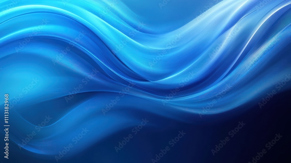 Fototapeta premium Abstract Blue Wave Background: Serene Digital Art