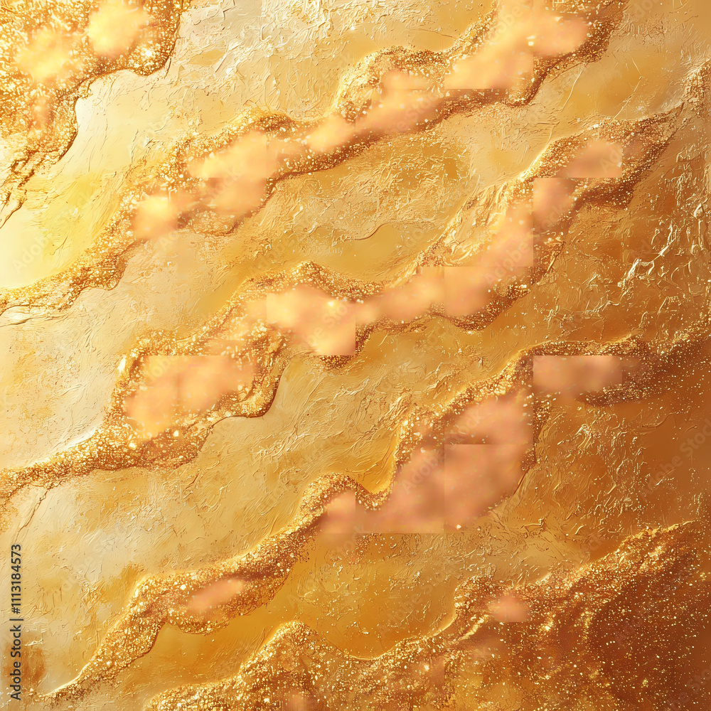 A gold and silver wave pattern with a splash of color A gold and silver wave pattern with a splash of color