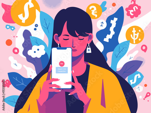 illustration phone payment transaction denied