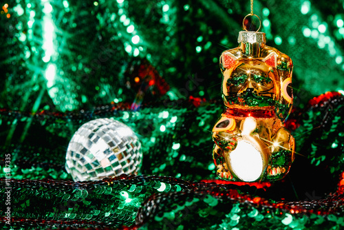 christmas ornament in the shape of a lucky cat