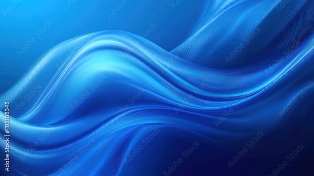 Abstract Blue Waves: Serene Digital Art Abstract Blue Waves: Serene Digital Art