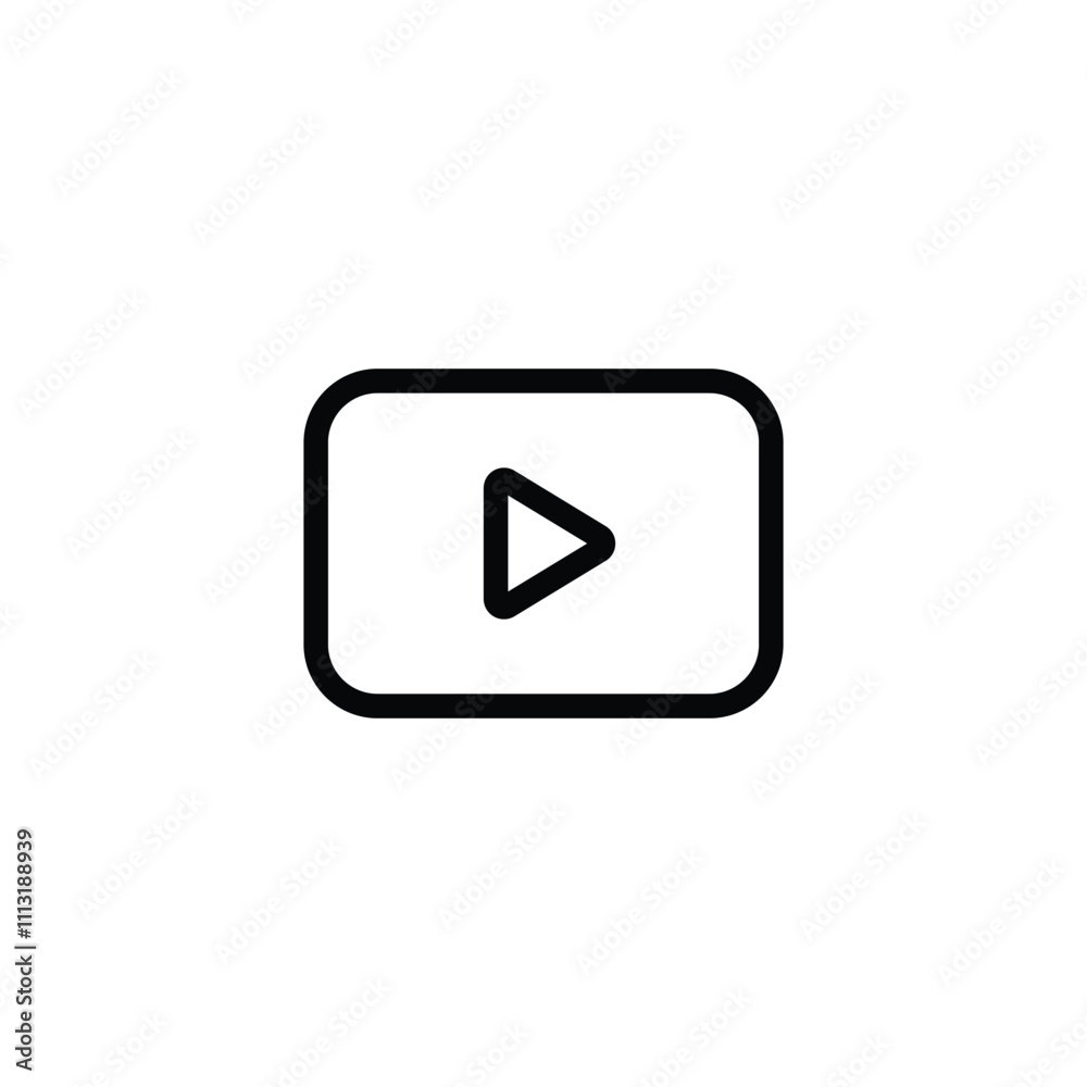play video icon vector. Movie symbol icon vector play video icon vector. Movie symbol icon vector