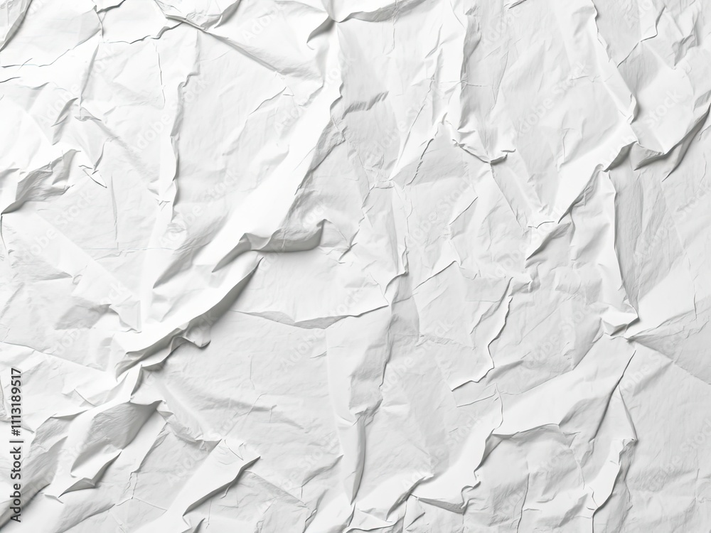 Obraz premium Crinkled poster background with subtle white creases , wavy lines, creased surface, rough finish, torn edge