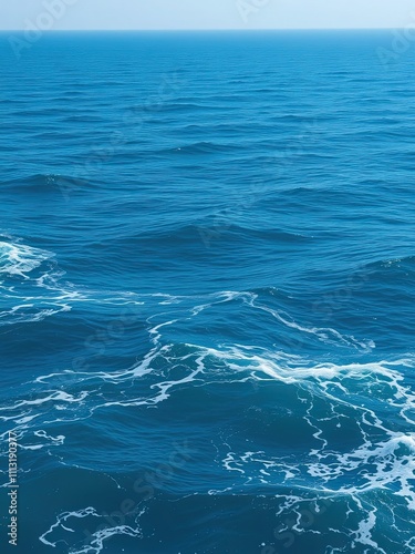 Wallpaper Mural Deep blue turquoise ocean sea with waves breaking and foamy water, sea surface waves, ocean wave image, blue ocean water, turquoise ocean, ocean wave pattern Torontodigital.ca