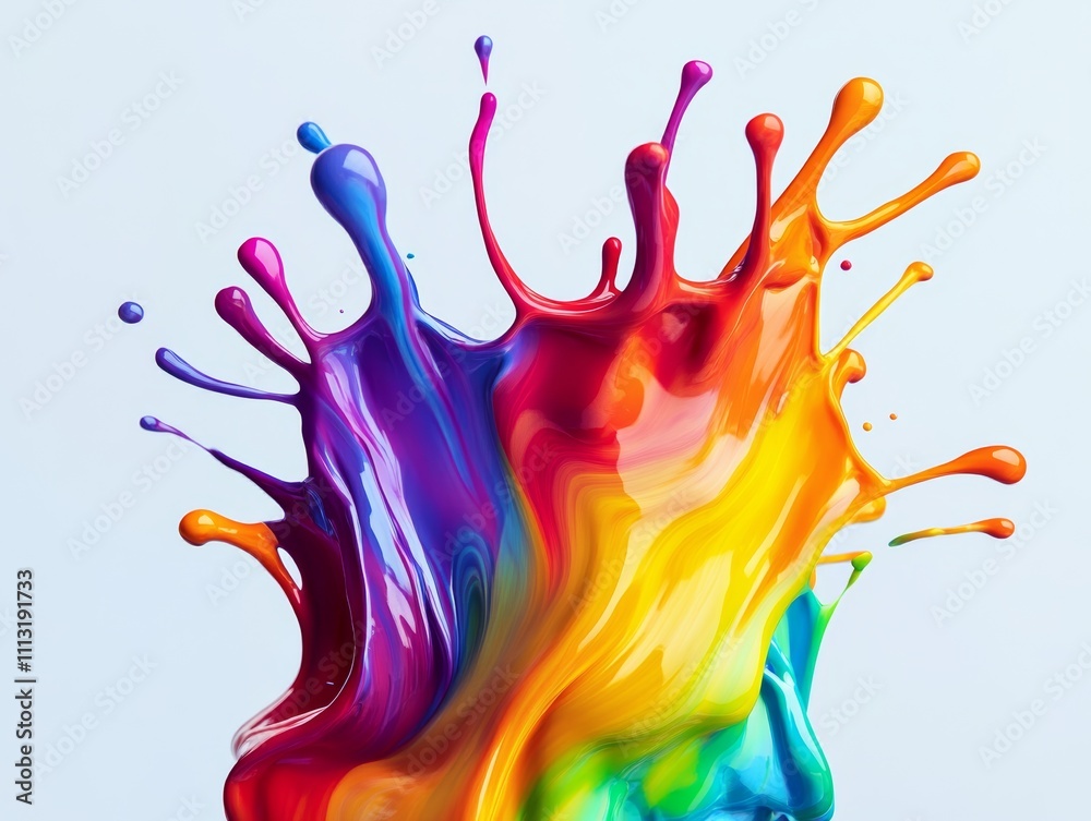 Colorful paint splash. Isolated design element on the transparent background. - ai Colorful paint splash. Isolated design element on the transparent background. - ai