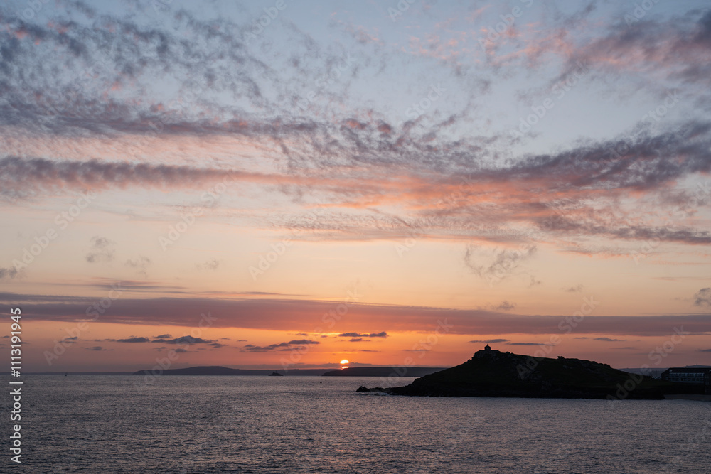 The Island, St Ives at sunrise. The Island, St Ives at sunrise.
