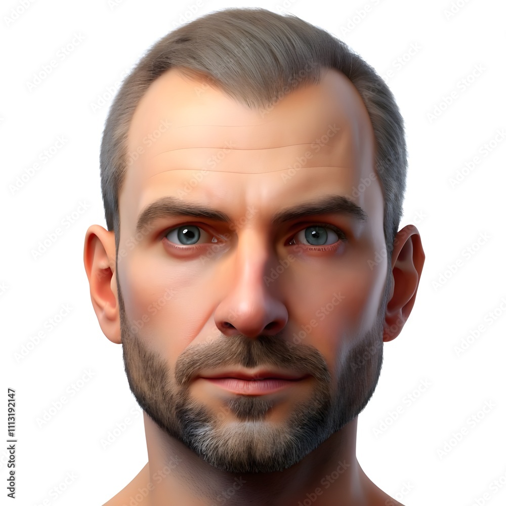 Fototapeta premium 3d man character head