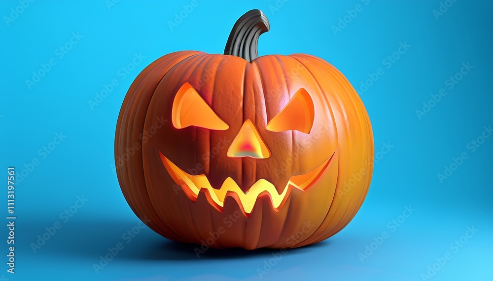 jack o lantern on a blue background jack o lantern on a blue background