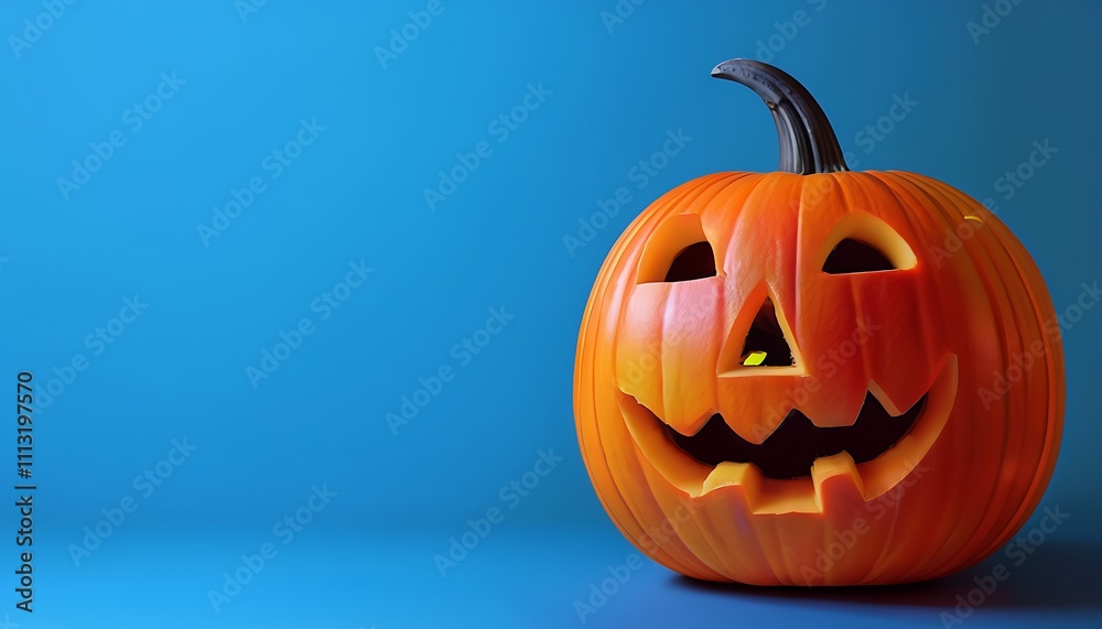 jack o lantern on a blue background jack o lantern on a blue background