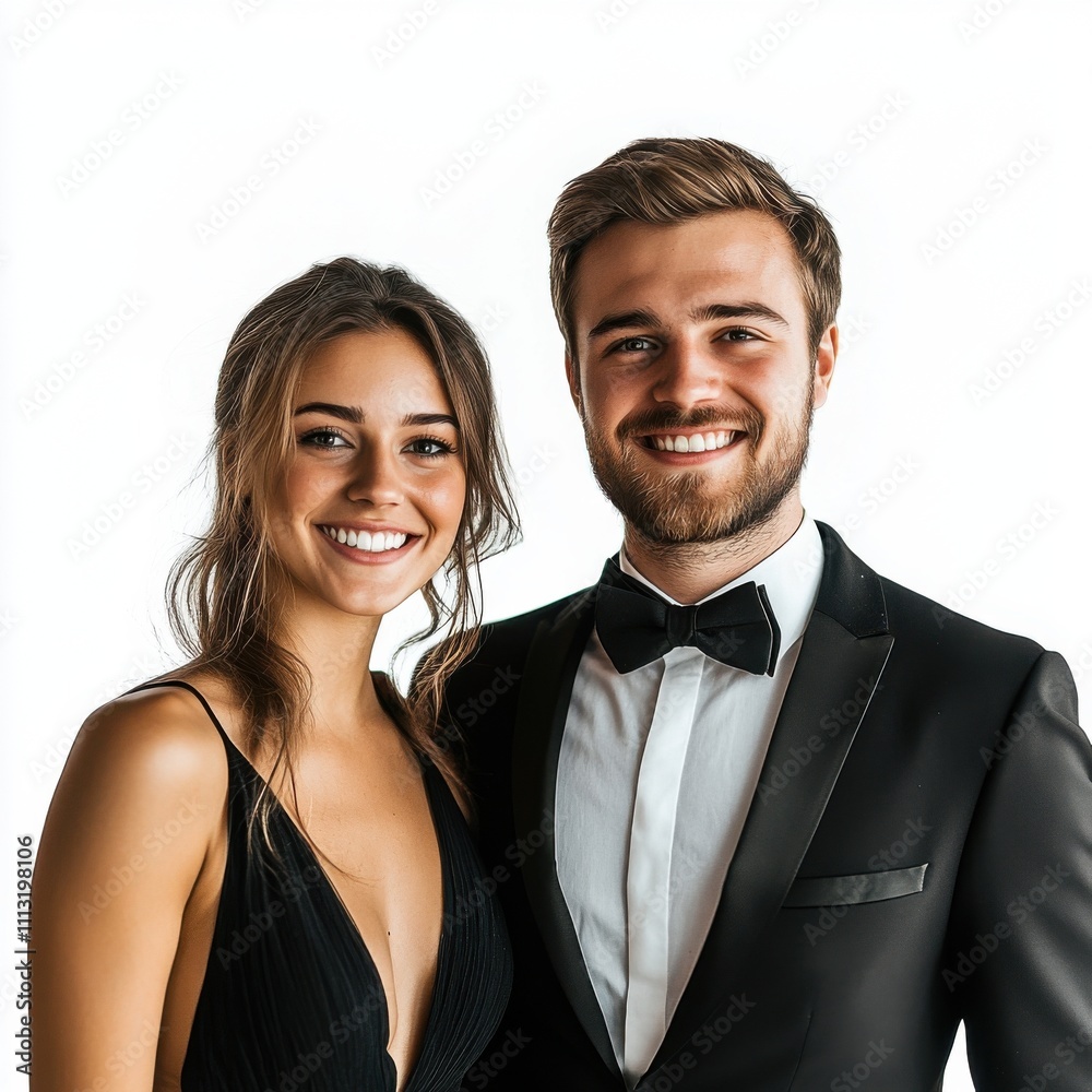 young couple in stylish attire young couple in stylish attire