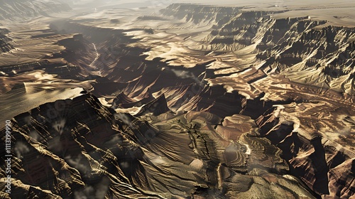 a birds eye view of the Grand Canyon from a helicopter  photo