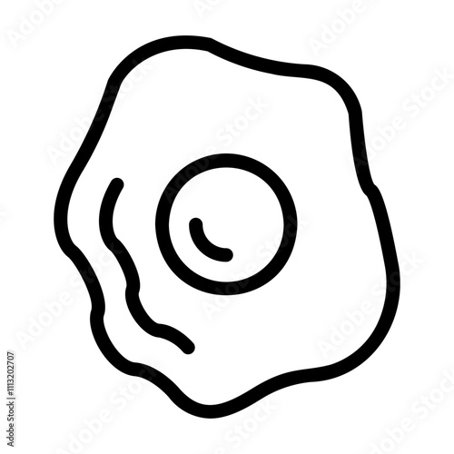 fried egg Line Icon