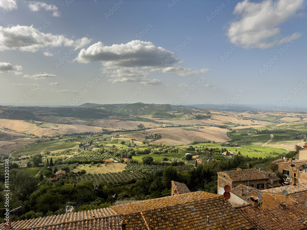 landscape of montepulciano in tuscany italy landscape of montepulciano in tuscany italy