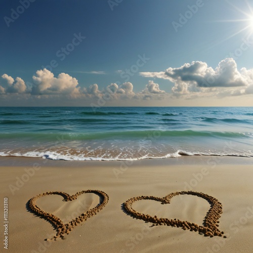 heart on the sand