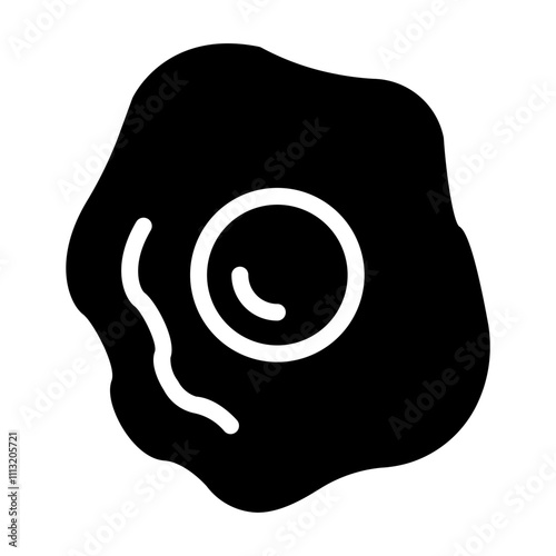fried egg Solid icon