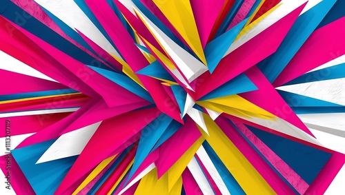 Wallpaper Mural Abstract Colorful Geometric Shapes Exploding Design Torontodigital.ca