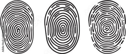Silhouette of a thumbprint pattern, vector silhouette