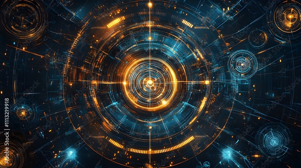 Fototapeta premium Abstract Futuristic Technology Interface Design