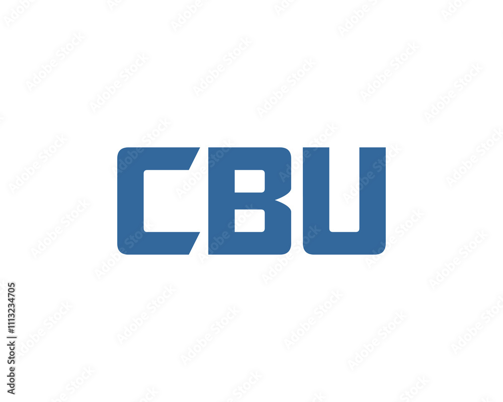 Fototapeta premium CBU logo design vector template. CBU