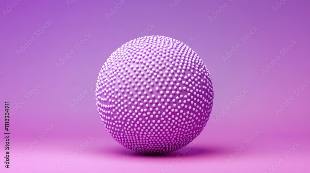 Fototapeta premium A textured purple sphere covered in small white dots.
