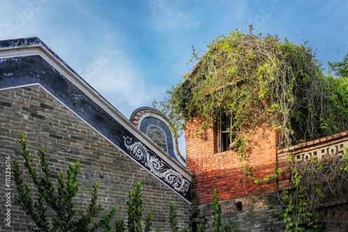 Guangzhou city, Guangdong, China. Huadu Langtou Village, with a history of more than 600 years, is an outstanding representative of the traditional village culture in the Cantonese region. photo