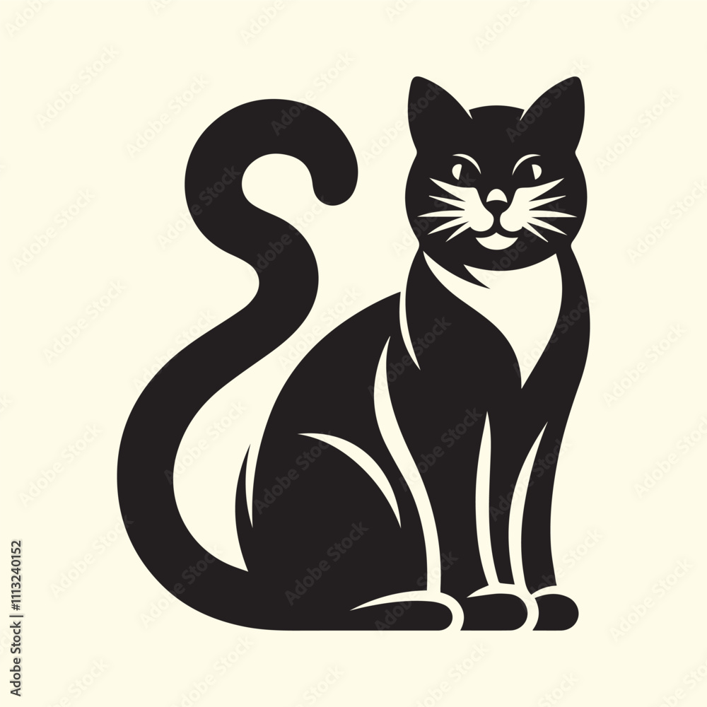 cat silhouette vector, cat logo silhouette vector. cat silhouette vector, cat logo silhouette vector.