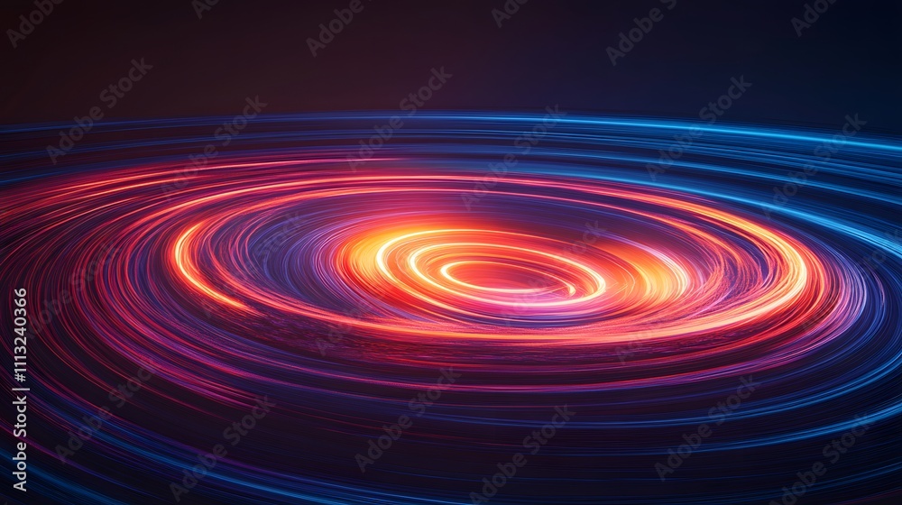 Abstract Swirling Neon Light Spiral Design Abstract Swirling Neon Light Spiral Design
