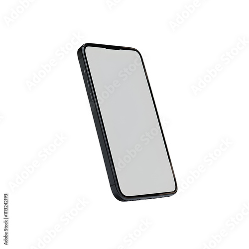 Realistic mobile phone mockup on white background