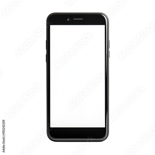 Realistic mobile phone mockup on white background