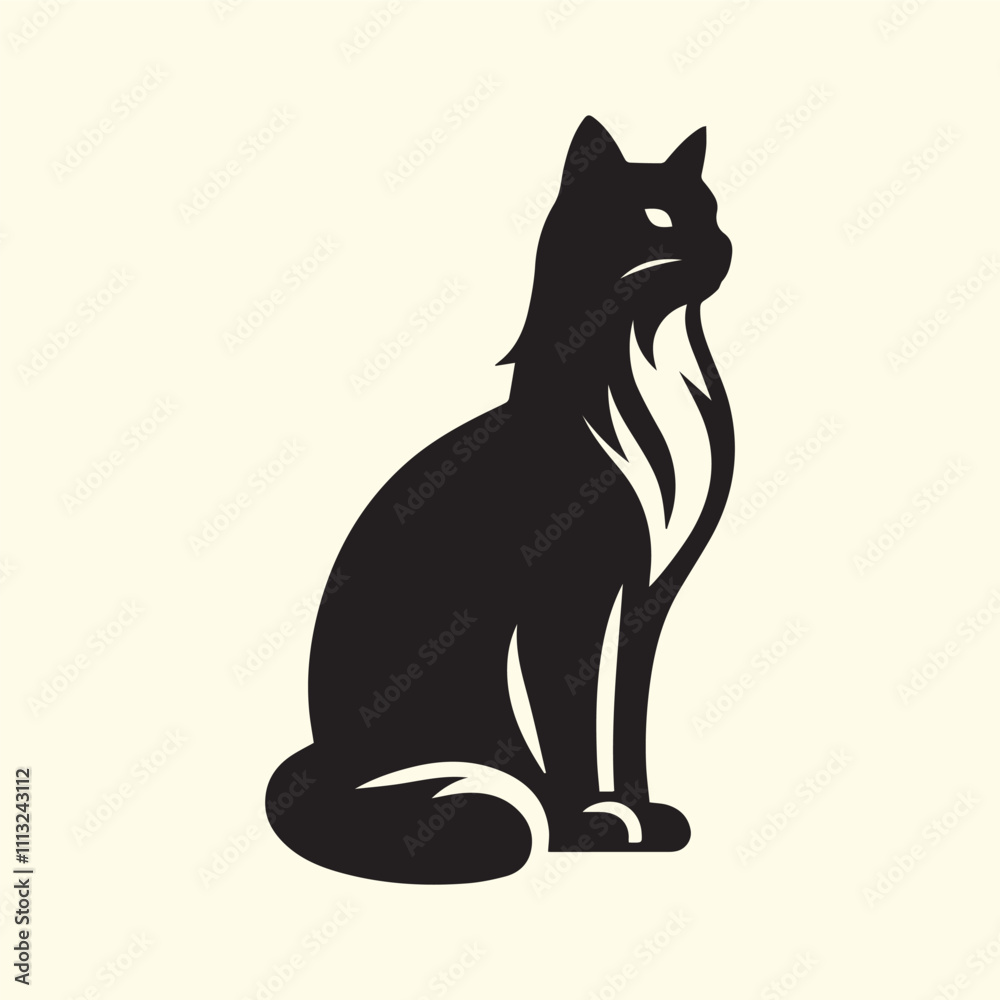 cat silhouette vector, cat logo silhouette vector. cat silhouette vector, cat logo silhouette vector.